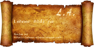 Lehner Aléna névjegykártya